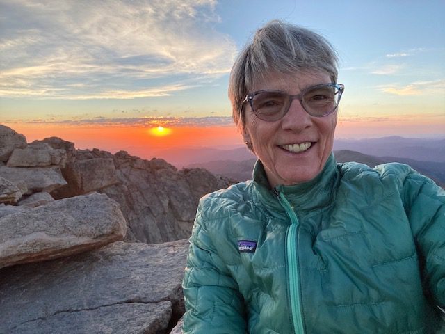 Sigrid sunrise on Mt Evans copy